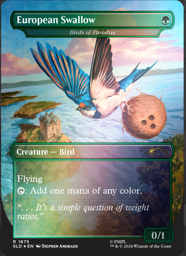 Birds of Paradise Swallow FOIL FA - SLD 1675 Secret Lair Monty Python EN NM MTG