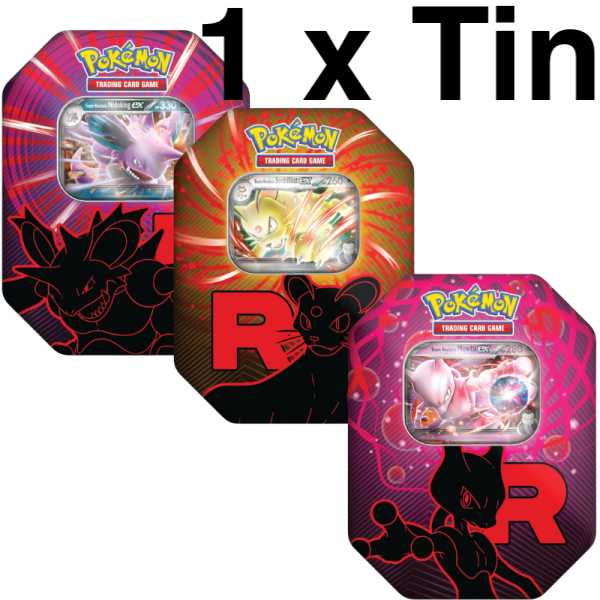 Pokémon - Team Rocket Tin Box Mewtu Snobilikat Nidoking EX (1 x Tin) DE NEU OVP