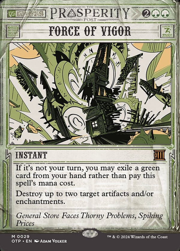 Force of Vigor - Outlaws of Thunder Junction - NM EN - OTP 29 - Magic MTG