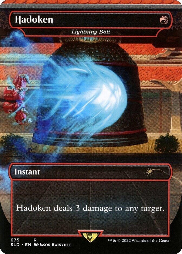 Lightning Bolt FA Hadoken - Secret Lair Street Fighter SLD 675 - NM EN - MTG