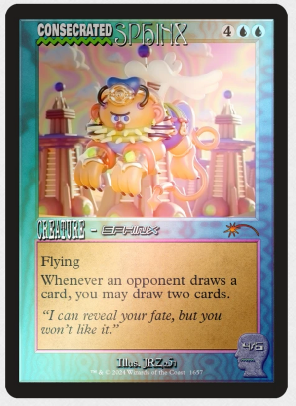 Consecrated Sphinx FOIL Old Border - Secret Lair Brain Dead SLD 1657 - NM EN MTG