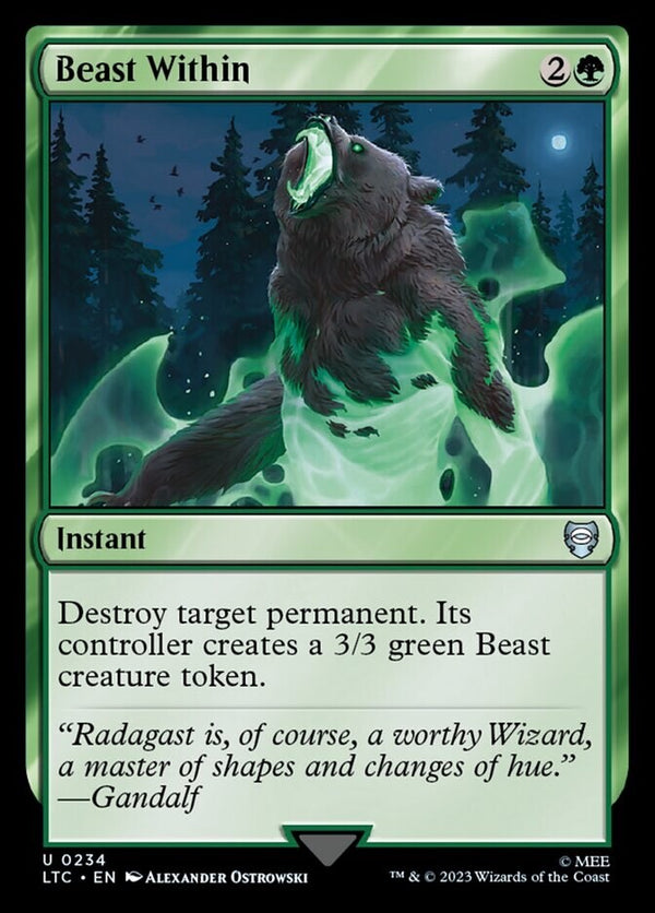 Beast Within - Commander: Lord of The Rings - LTC 234 - Near Mint EN - MTG