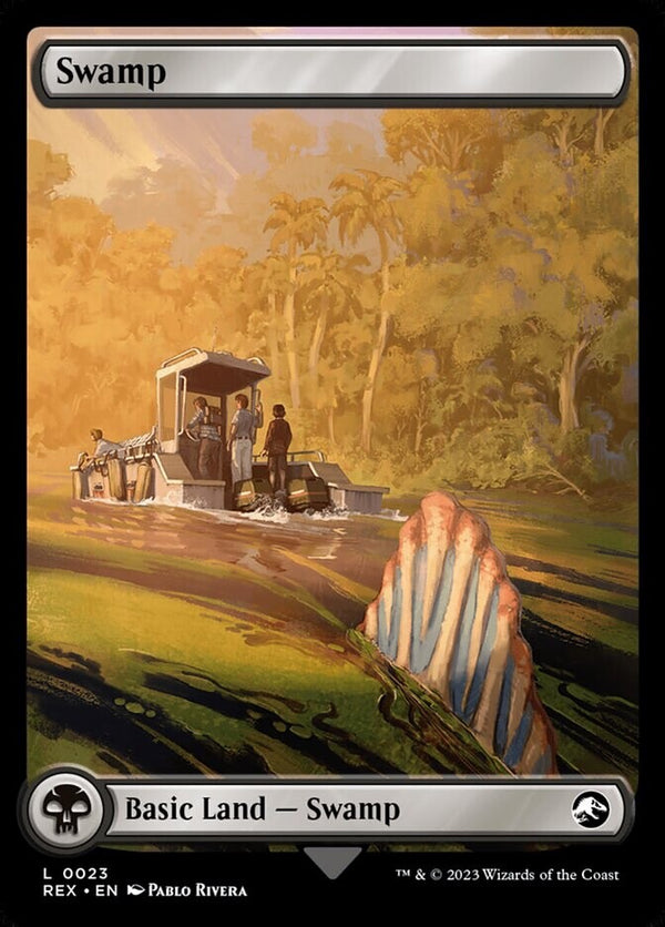 Jurassic World Collection - Swamp Full Art REX 23 - NM EN - Magic MTG