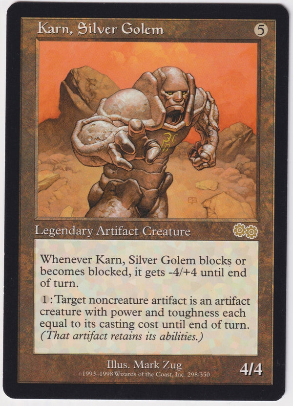 Magic The Gathering Karn, Silver Golem - Urzas Saga - Near Mint Reserved List