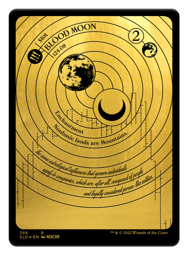 Blood Moon Full Art Gold Etched Foil - Secret Lair SLD 366 - Near Mint - EN MTG 