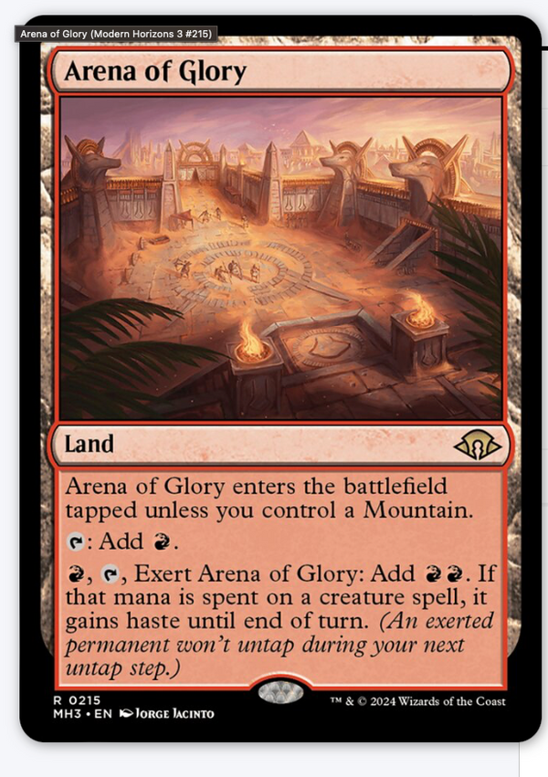 Arena of Glory - MH3 215 Modern Horizons 3 - NM EN - Magic MTG TCG