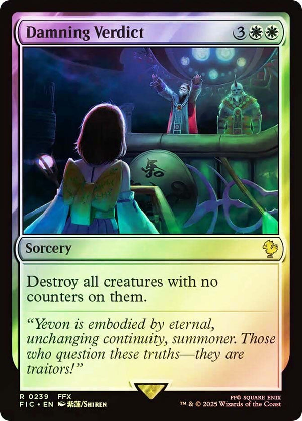Damning Verdict SURGE FOIL - Commander Final Fantasy FIC 239 - EN NM MTG