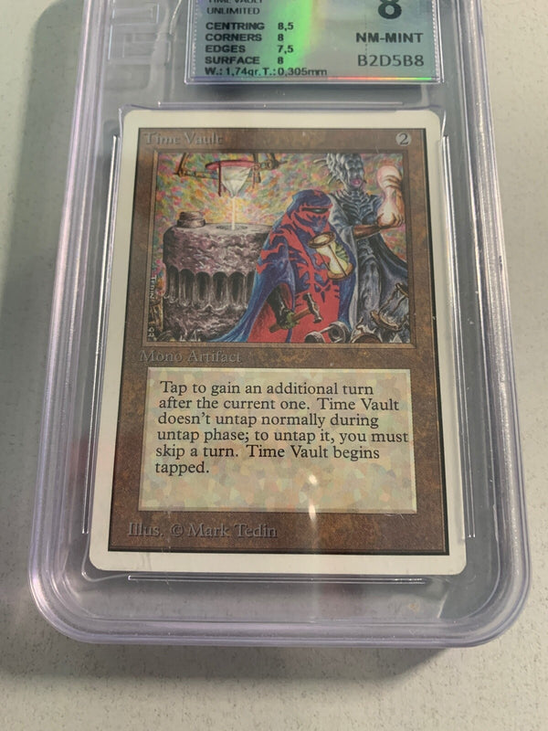 Time Vault Unlimited Graded 8 (8.5/8/7,5/8) Near Mint Magic The Gathering MTG
