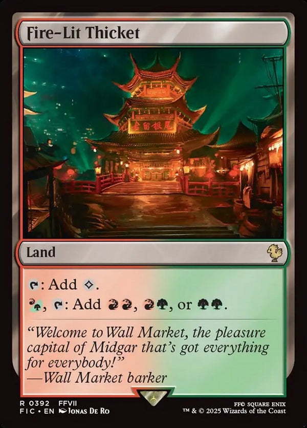 Fire-Lit Thicket - Commander Final Fantasy FIC 392 - EN NM MTG Magic