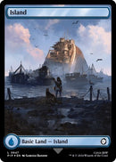 Island Basic Land Full Art - Fallout - NM EN - PIP 319 - Magic MTG