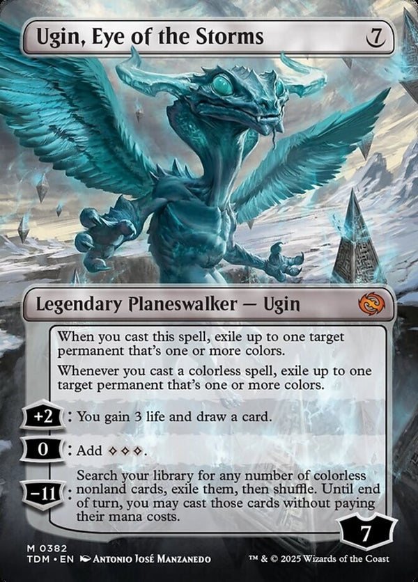 Ugin, Eye of the Storms Full Art - Tarkir Dragonstorm TDM 382 - NM EN MTG