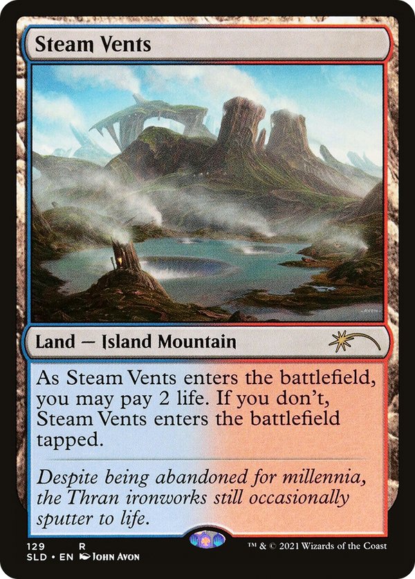 Steam Vents Shockland - Secret Lair - Near Mint EN - SLD 129 - MTG Magic