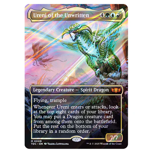 Ureni of the Unwritten FOIL Full Art - Tarkir: Dragonstorm TDC 9 - NM EN - Magic