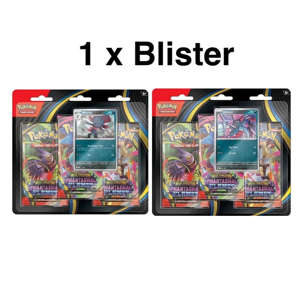 Pokemon Mega Evolution Phantasmal Flames 3 Pack Booster Blister EN OVP SEALED