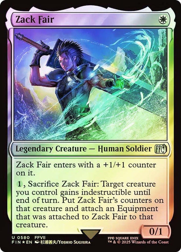 Zack Fair SURGE FOIL - Final Fantasy FIN 580 - EN NM MTG