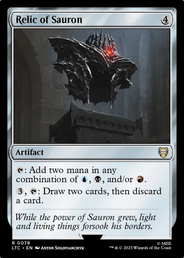 Relic of Sauron - Commander: Lord of The Ring - LTC 79 - EN NM - MTG Magic