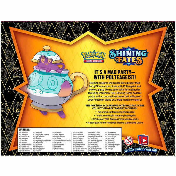 Pokémon Shining Fates - Mad Party Pin Kollektion Polteageist - EN Neu OVP SEALED