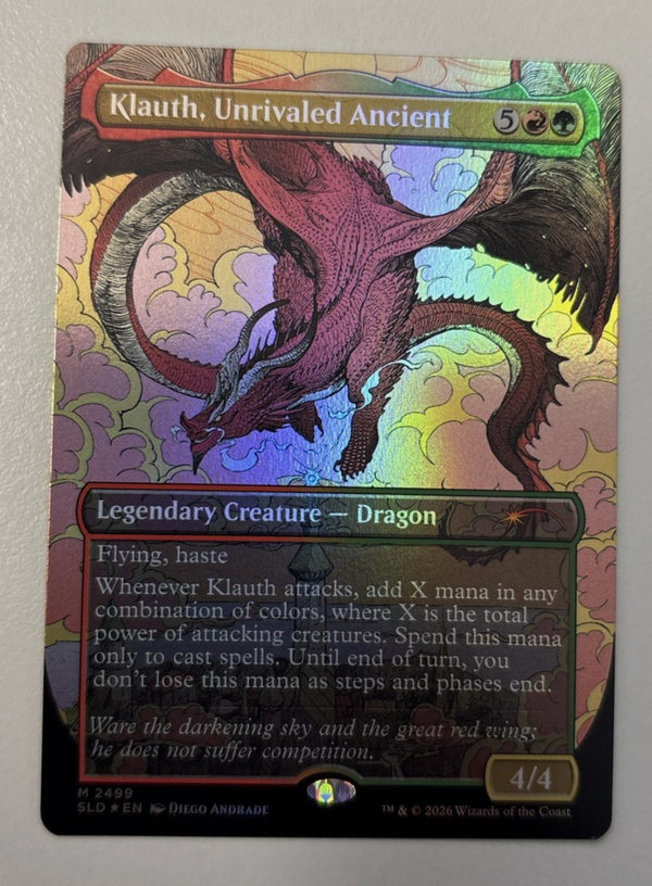 Klauth, Unrivaled Ancient FOIL - Secret Lair X D & Dragons SLD 2499 NM EN Magic