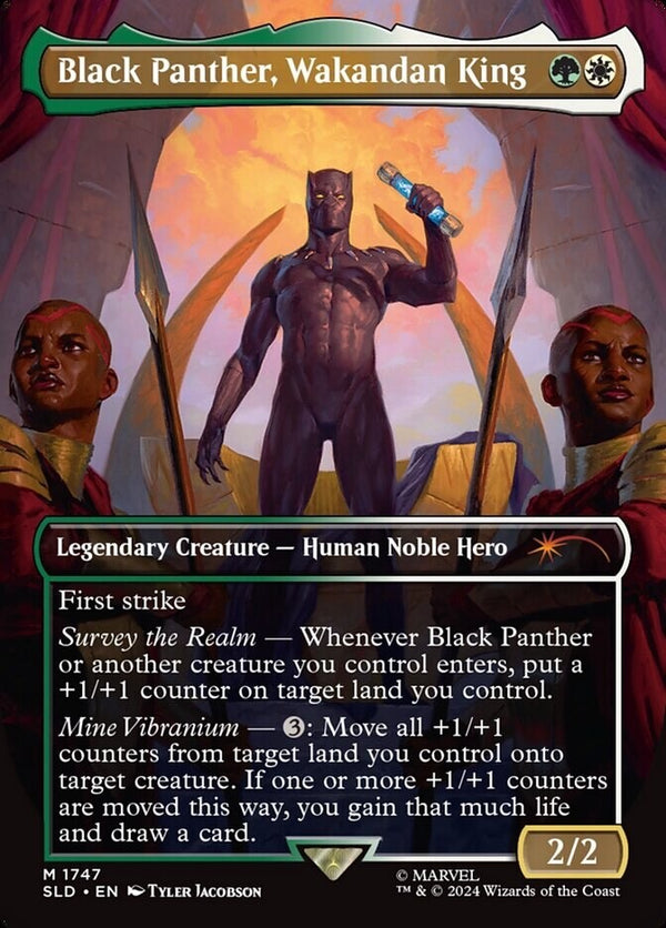 Black Panther, Wakandan King FA Foil - Secret Lair Marvel SLD 1747 - EN NM Magic