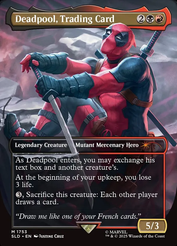 Deadpool, Trading Card FA - Secret Lair Deadpool SLD 1753 - NM EN - MTG