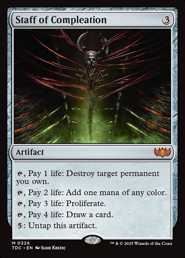 Staff of Compleation - Tarkir: Dragonstorm TDC 326 - NM EN - Magic