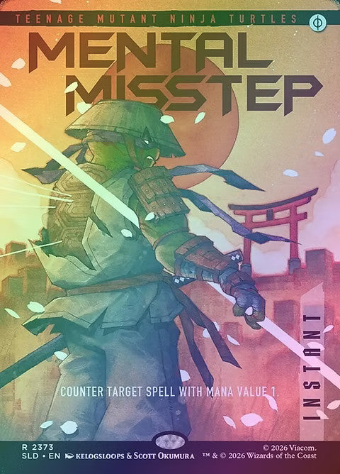 Mental Misstep FA FOIL - Secret Lair Ninja Turtles SLD 2373 - NM EN MTG TCG