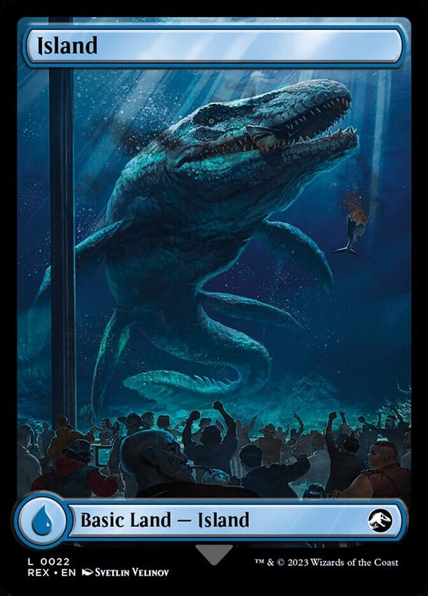 Jurassic World Collection - Island Full Art REX 22 - NM EN - Magic MTG