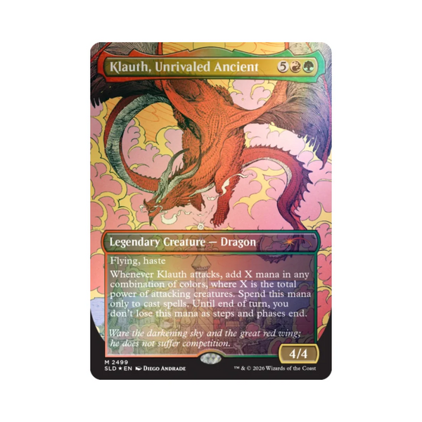 Klauth, Unrivaled Ancient FOIL - Secret Lair X D & Dragons SLD 2499 NM EN Magic