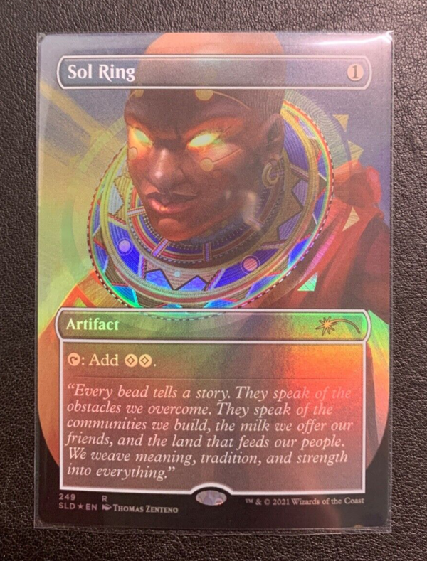 Sol Ring FA Foil - Secret Lair Black is Magic SLD 249 - NM EN - MTG