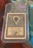 Mox Sapphire Unlimited Signed 8 - 8.5 Graded Near Mint Magic The Gathering MTG