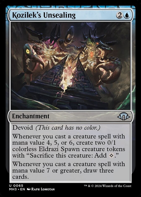 Kozileks Unsealing - Modern Horizons 3 MH3 65 - NM EN - Magic MTG Trading Card