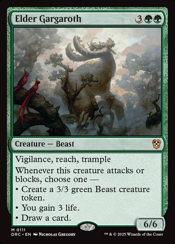 Elder Gargaroth - Commander Aetherdrift DRC 111 - NM EN - Magic MTG