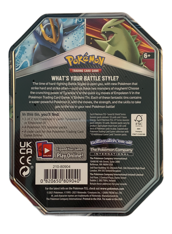 Pokémon - Empoleon V Summer Strikers Tin Box - EN / Englisch - NEU & OVP Sealed