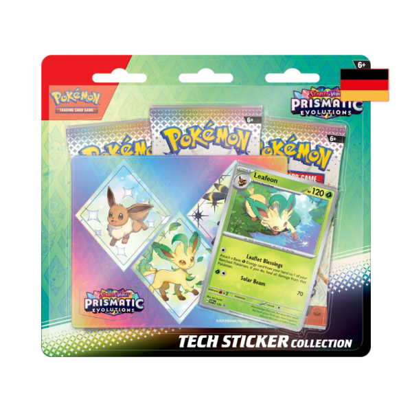 Pokemon - Prismatische Entwicklungen Tech Sticker Kollektion 1 x - DE NEU OVP