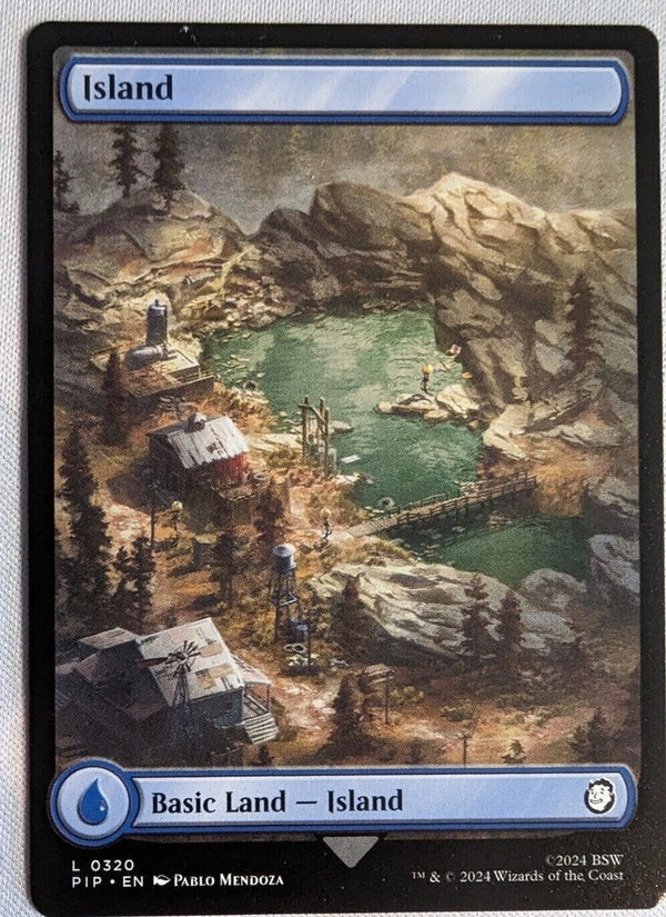 Island Basic Land Full Art - Fallout - NM EN - PIP 320 - Magic MTG