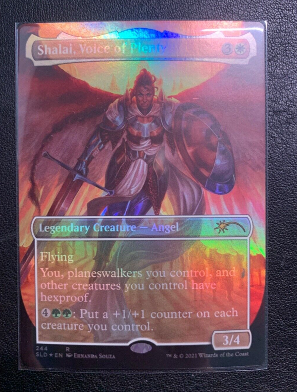 Shalai, Voice of Plenty FA Foil - Secret Lair Black is Magic SLD 244 NM EN - MTG