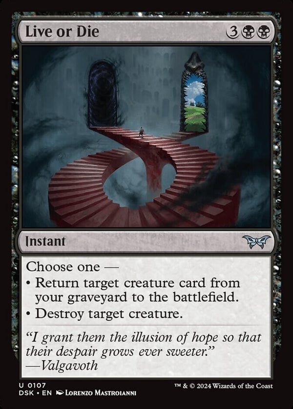 Live or Die - Duskmourn - EN NM - DSK 107 - MTG Magic The Gathering