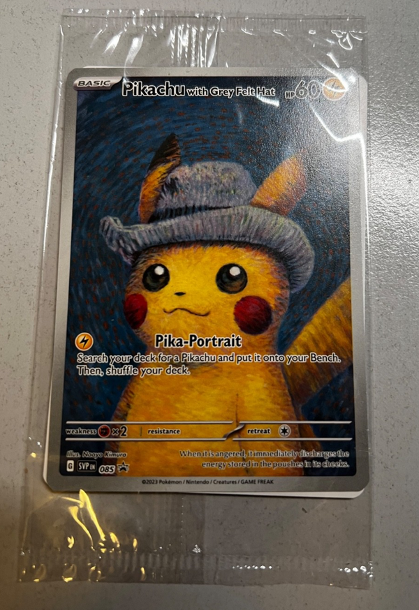 Pokémon - Pikachu with Grey Felt Hat Van Gogh - SVP 085 - NM EN Sealed