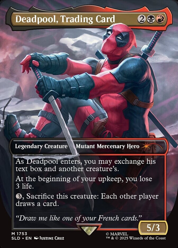 Deadpool, Trading Card FA - Secret Lair Deadpool SLD 1753 - NM EN - MTG