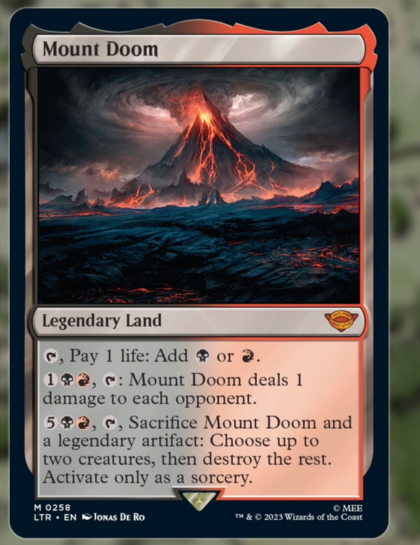 Mount Doom - Lord Of The Rings: Tales of Middle Earth - LTR 258 - EN NM - MTG