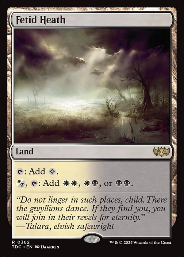 Fetid Heath - Commander: Tarkir Dragonstorm TDC 362 - EN NM - Magic TCG