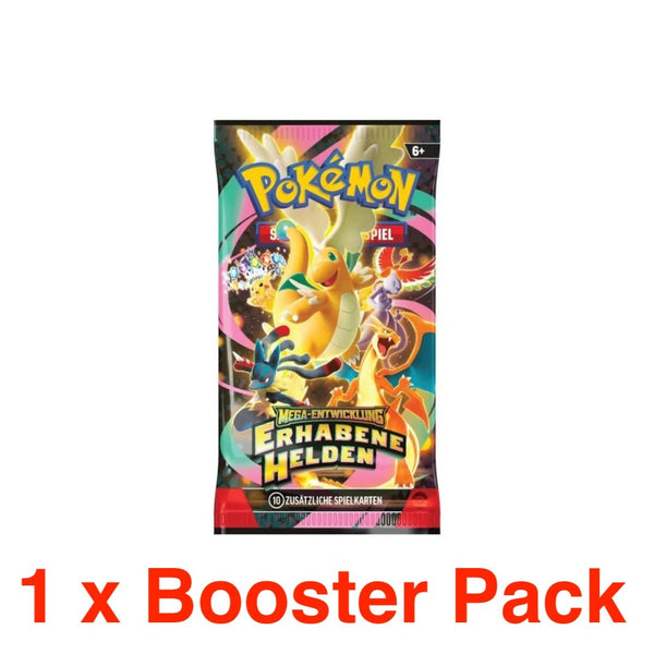 Pokemon - Mega Entwicklung Erhabene Helden Booster Pack (1x) DE - NEU OVP SEALED
