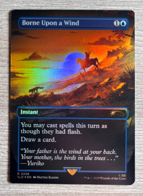 Borne Upon a Wind Full Art FOIL - Secret Lair x Ghost of Tsushima SLD 2228 - NM