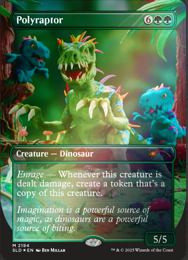 Polyraptor FOIL Full Art - SLD 2194 Secret Lair Play Doh - EN NM MTG