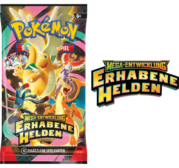 Pokemon - Mega Entwicklung Erhabene Helden Booster Pack (1x) DE - NEU OVP SEALED