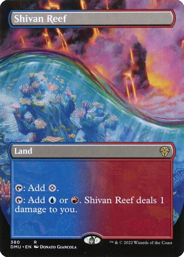 Shivan Reef Full Art - Dominaria United DMU 380 - Painland - EN NM - Magic