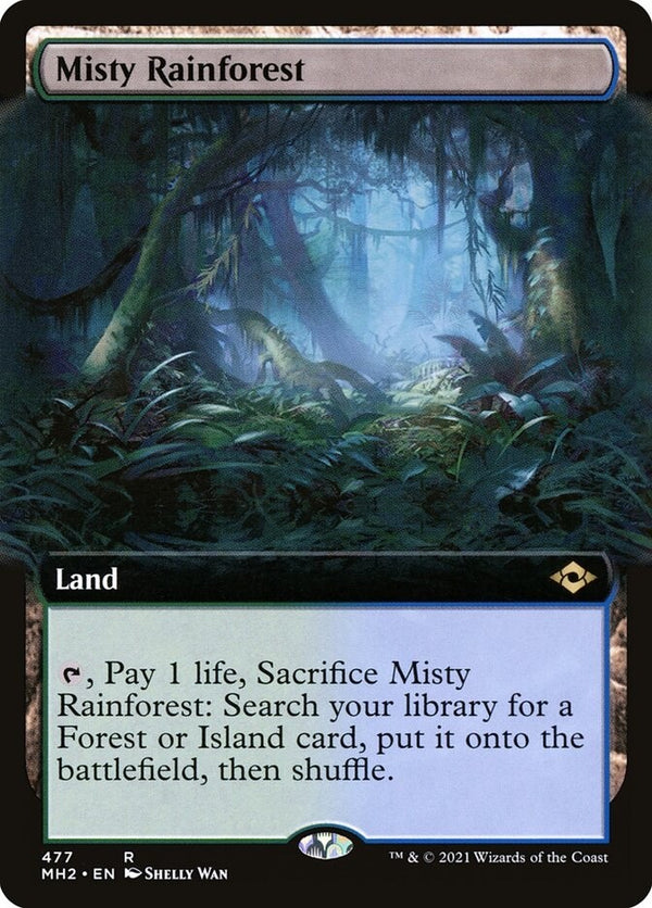 Misty Rainforest Full Art - Modern Horizons 2 MH2 477 - NM EN - Magic Fetchland