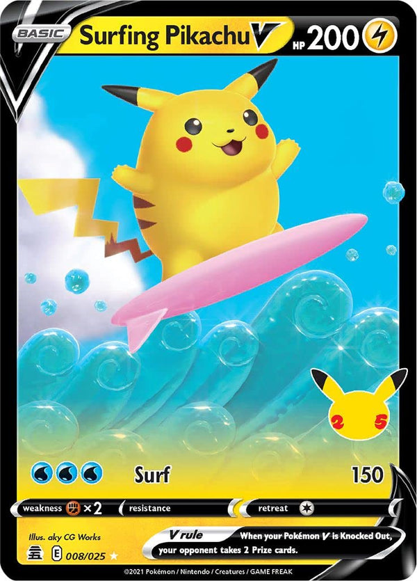 Surfing Pikachu V Celebrations CEL008 - EN